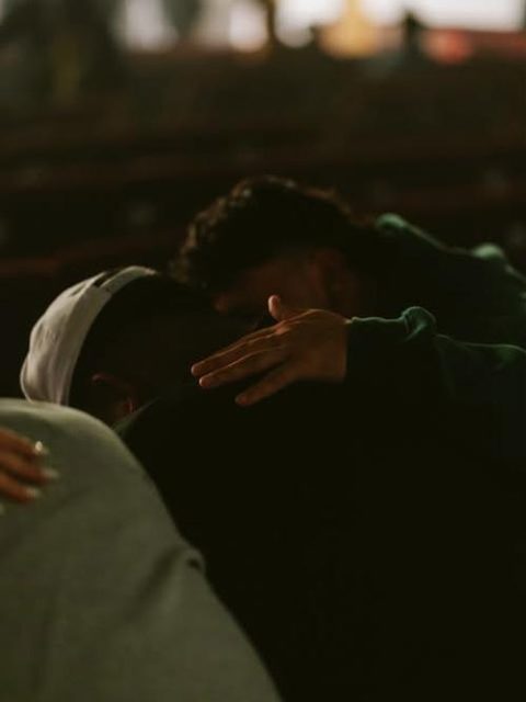 Praying over a friend